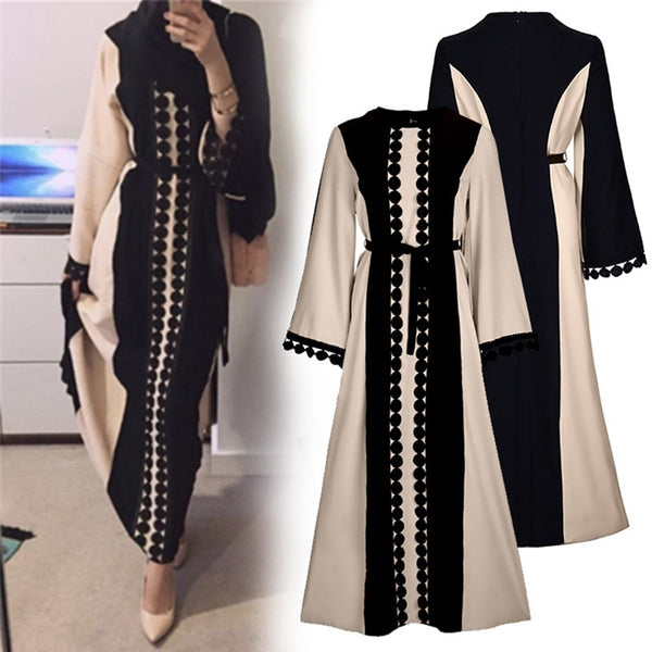 Middle Eastern Lace Patchwork Abaya