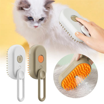 3-in-1 Electric Steam Cat & Dog Grooming Brush